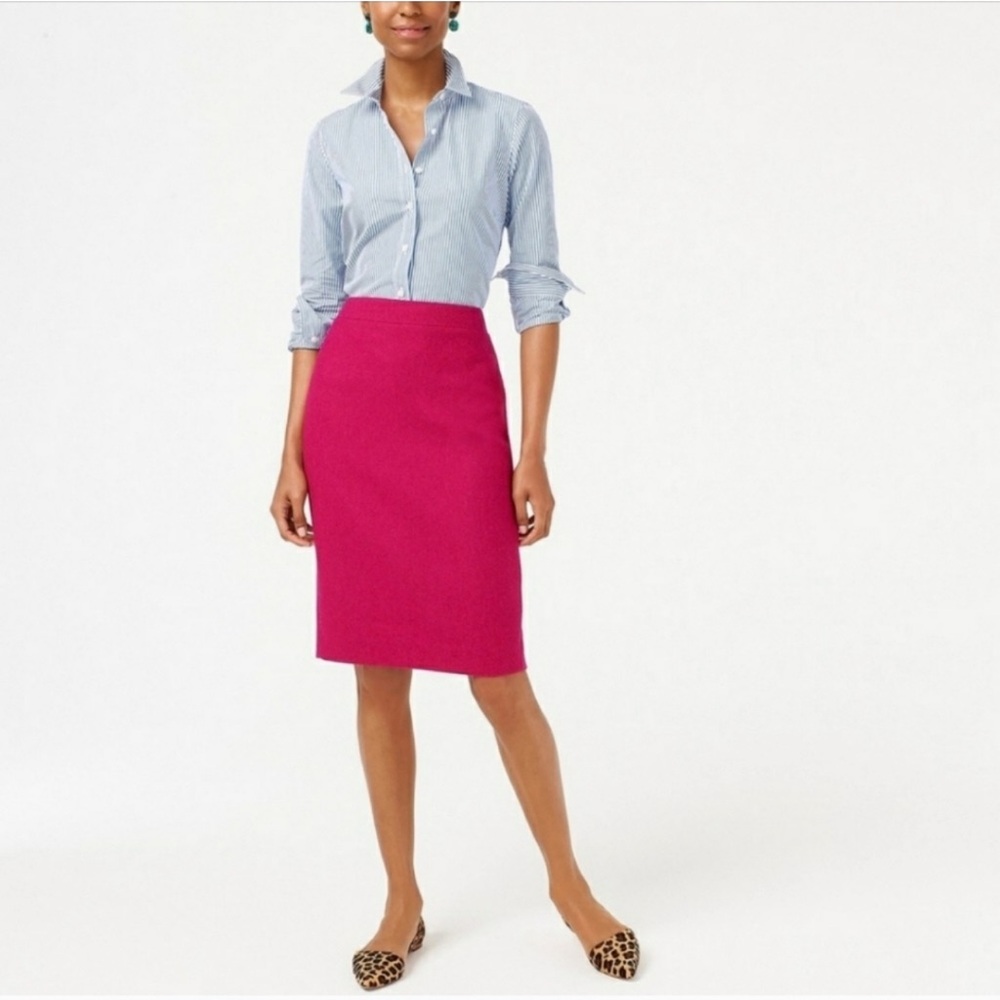 J. Crew Bold Fuchsia Pencil Skirt